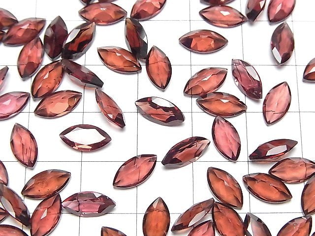 Hochwertiger Mosambik Granat AAA lose Stein marquise facettiert 10x5mm 5 Stück