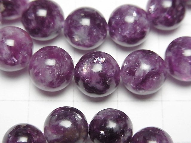 紫鋰雲母石英 AAA 圓珠 10mm-10.5mm 手鍊