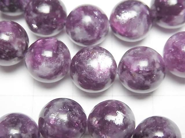 紫鋰雲母石英 AAA 圓珠 12mm 一串 (手鍊)