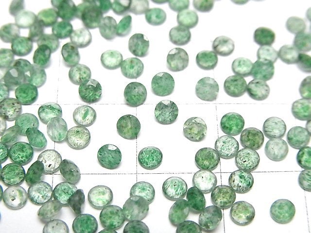 Grüner Aventurin AAA- Lose Stein Rund Facettierte 3x3mm 10Stück