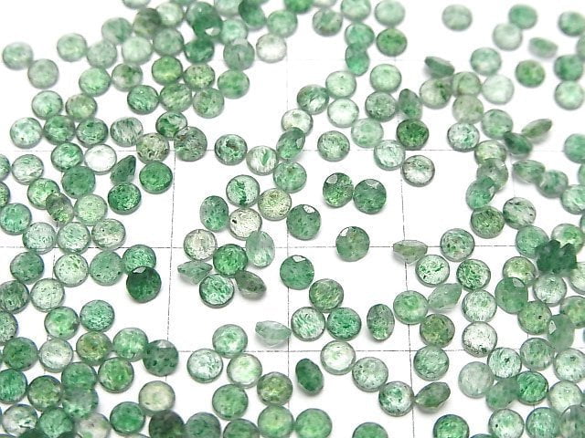 Grüner Aventurin AAA- Lose Stein Rund Facettierte 3x3mm 10Stück