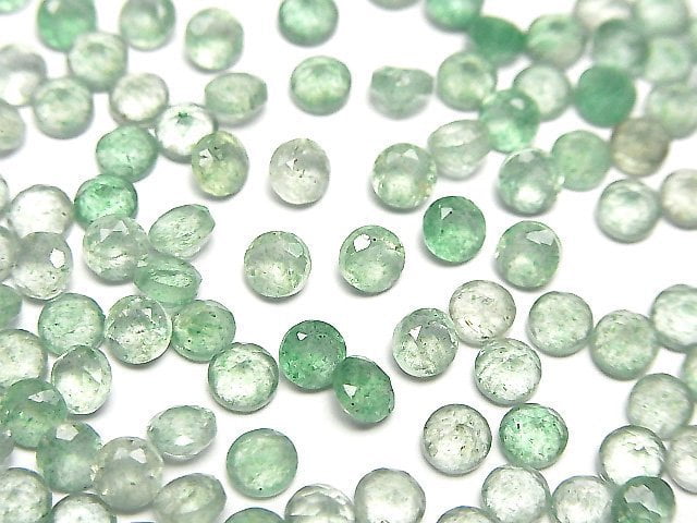 綠東陵玉 AAA 裸石 刻面圓形 4x4mm 10顆