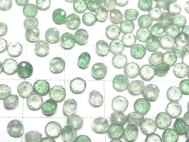 Grüner Aventurin AAA Lose Stein Rund Facettierte 4x4mm 10Stück