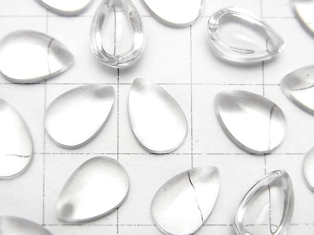 高品質刻面水滴狀凸圓形蛋面 12x8公釐 5顆