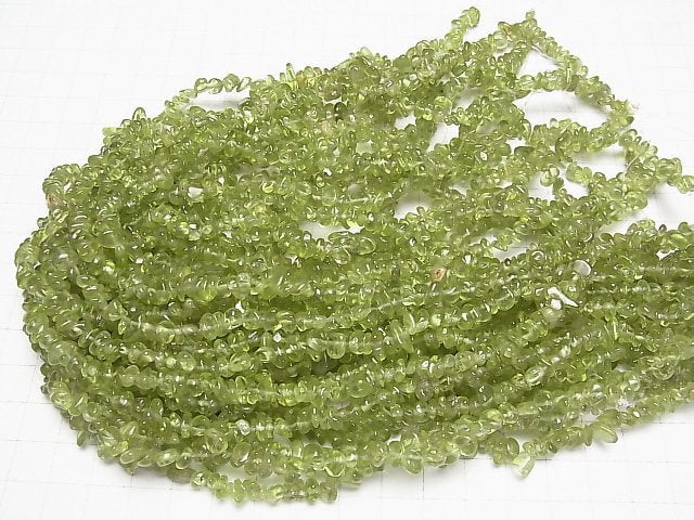 Peridot AA++ Chips (kleines Nugget) 1 Strang Perlen (ca. 15 Zoll/36 cm)