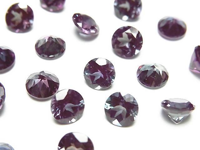 人造亞歷山大石 AAA 圓形刻面裸石 6x6mm 1顆