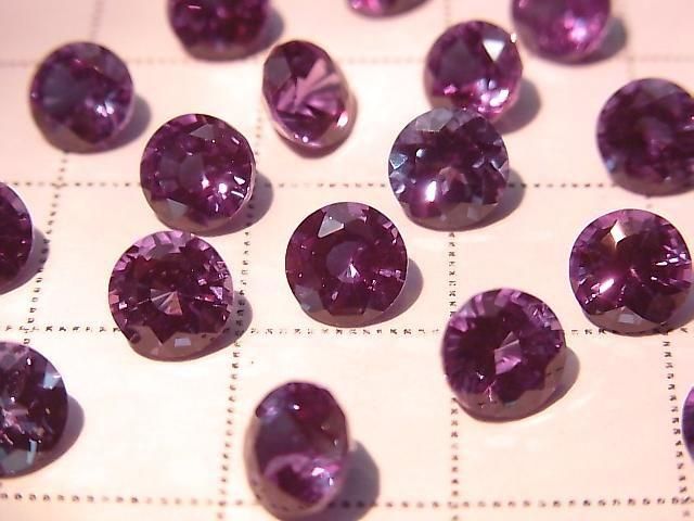 人造亞歷山大石 AAA 圓形刻面裸石 6x6mm 1顆
