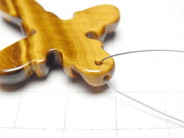 Yellow Tiger's Eye AAA- Cross 46x36x7mm 1pc