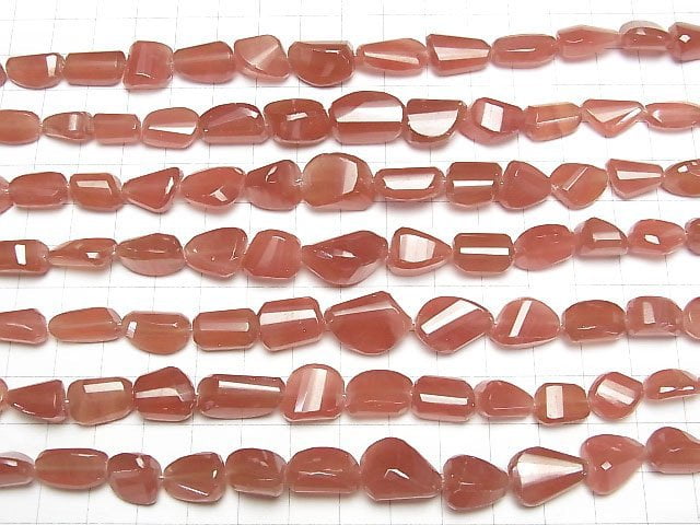 Hochwertiger peruanischer Rhodochrosit AAA- facettierter Nugget 1 Strang Perlen (ca. 17 Zoll/42 cm)
