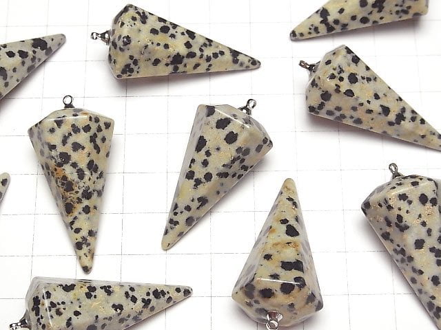 Dalmatian Jasper Pendulum 36x20x20mm 1pc