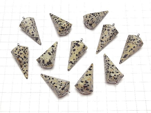 Dalmatian Jasper Pendulum 36x20x20mm 1pc