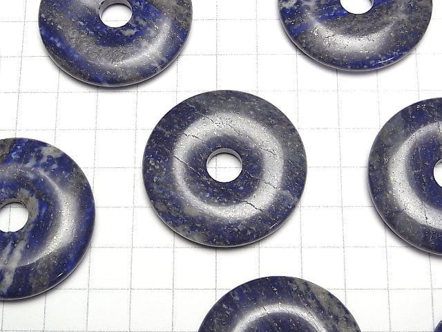 Lapislazuli AA Münze (Donut) 40x40mm 1 Stück