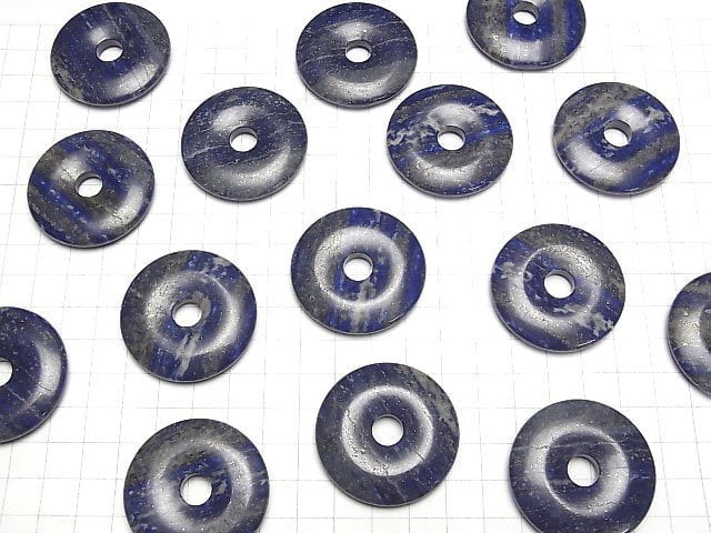 Lapislazuli AA Münze (Donut) 40x40mm 1 Stück