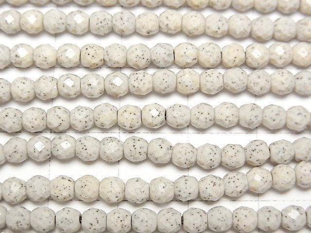 台灣北投石刻面圓珠 4mm 半串或一串 (約15英吋/37公分)