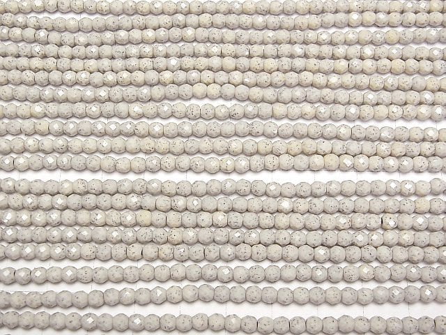Taiwan Hokutolith facettiert rund 4mm halb oder 1 Strang Perlen (ca. 37cm)