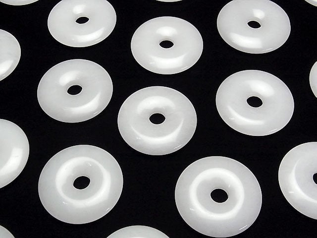 Weißer Jade Donut (Münze) 40x40mm 1 Stück