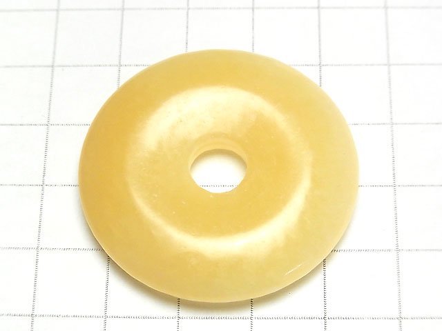黃色方解石平安扣 40x40毫米 1個