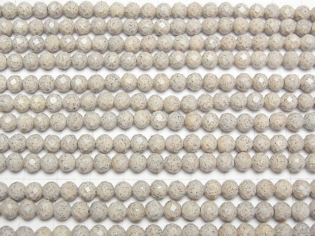Taiwan Hokutolith facettiert rund 5.5mm halb oder 1 Strang Perlen (ca. 37cm)