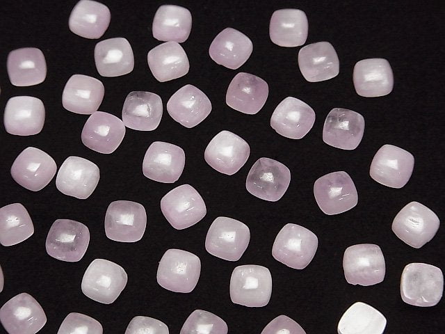 Nigeria Kunzit AA++ quadratischer Cabochon 6x6mm 3 Stück