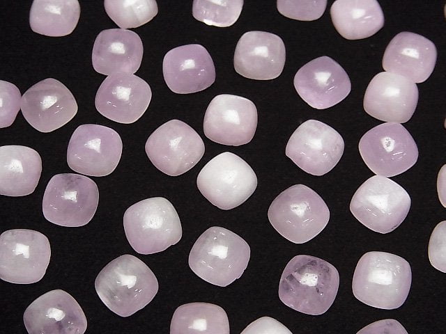 Nigeria Kunzit AA++ quadratischer Cabochon 8x8mm 2 Stück