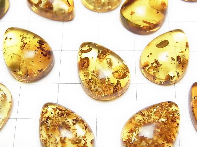 波羅的海琥珀梨形凸圓面18x13毫米1顆
