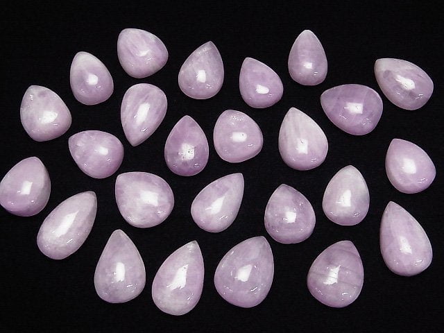 Nigerianischer Kunzit AA++ Tropfenform Cabochon Größenmix 1 Stück