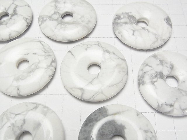 Howlit Magnesit Münze (Donut) 40x40mm 1 Stück