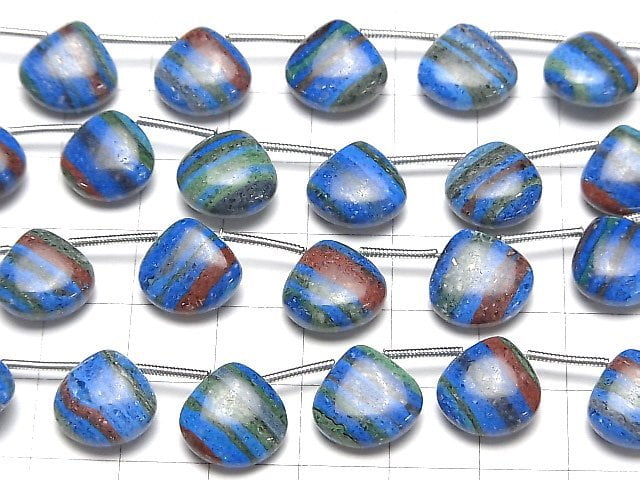 Regenbogen Calsilica Kastanie (glatt) halb oder 1Strang Perlen (10Stück)