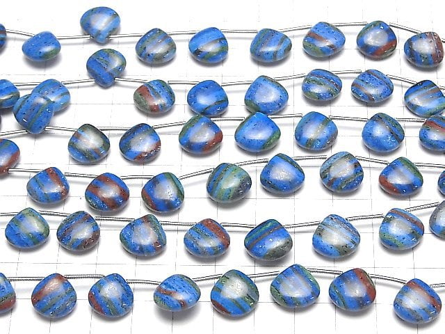 Regenbogen Calsilica Kastanie (glatt) halb oder 1Strang Perlen (10Stück)