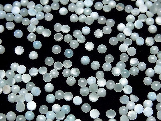 Larimar Pectolith AA++ rund Cabochon 3x3mm 10Stück