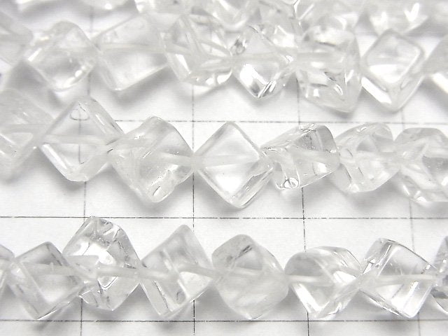 AA++ 水晶骰子形珠子 1串(約14英寸/35公分)