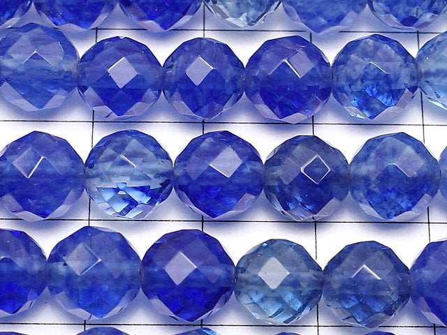 High Quality! Blueberry Quartz Glass 64Faceted Round 8mm 1strand beads (aprx.15inch/36cm)