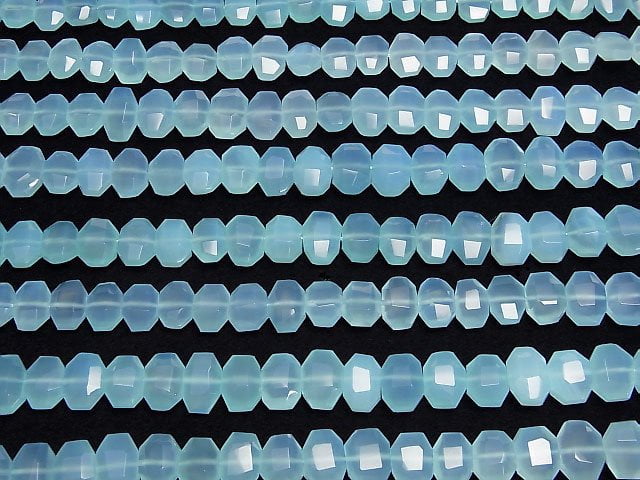 Meerblaue Chalcedon AAA Facettiert Nugget 1/4 oder 1Strang Perlen (ca. 15inch/36cm)