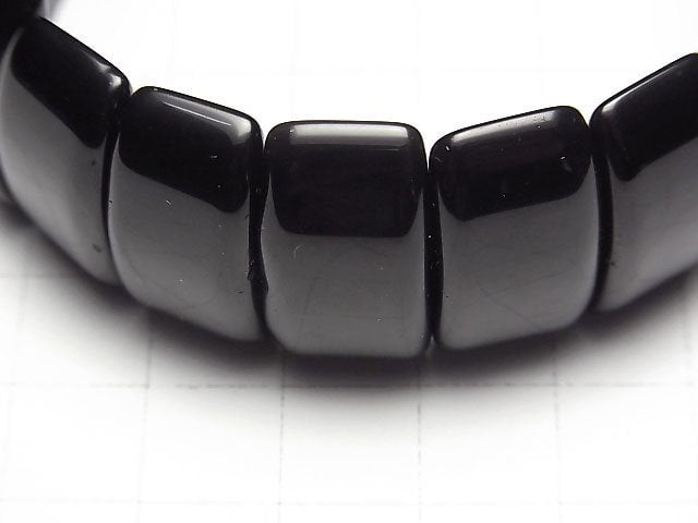 墨西哥黑曜石 AAA 兩孔長方形 25x12x7mm 手鍊
