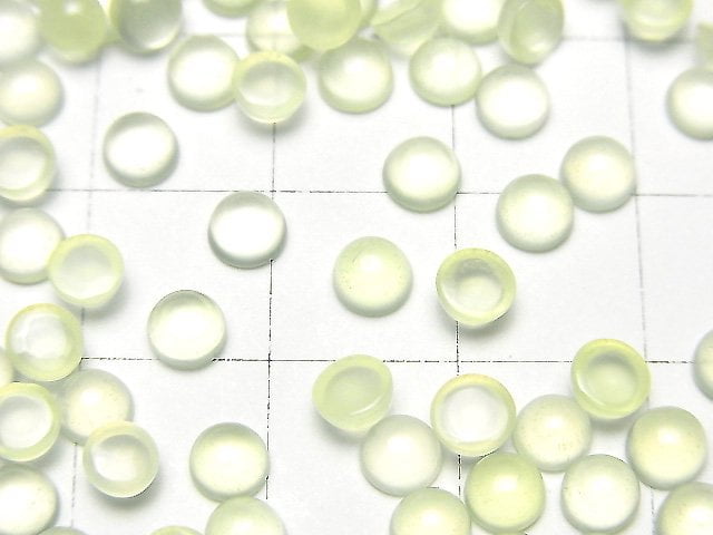 青檸色玉髓 AAA 圓形凸圓面 4x4mm 10顆