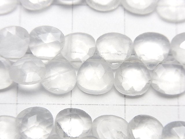 高品質巴西冰石英 AAA - 栗色刻面水滴半串或 1 串珠子 (約 7 英寸/18 厘米)