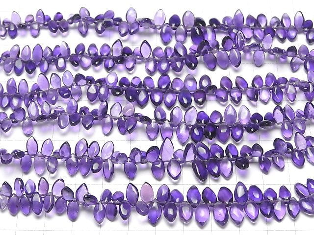 Hochwertiger Amethyst AAA- Marquise (glatt) halb oder 1Strang Perlen (ca. 7 Zoll/18 cm)