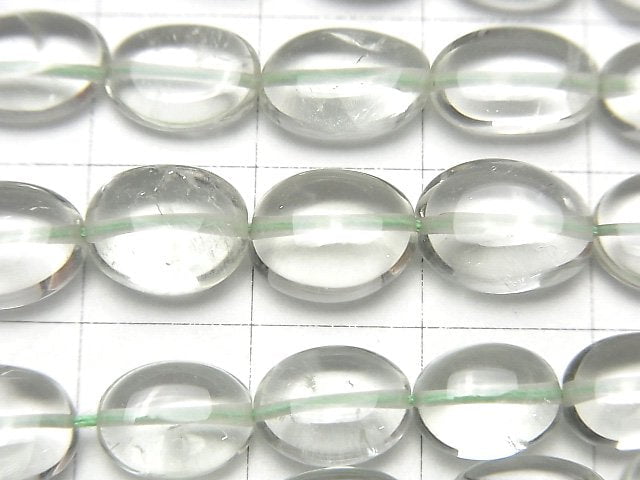 高品質綠紫水晶 AAA 級 - 橢圓半串或 1 串珠子 (約 15 英寸/38 公分)