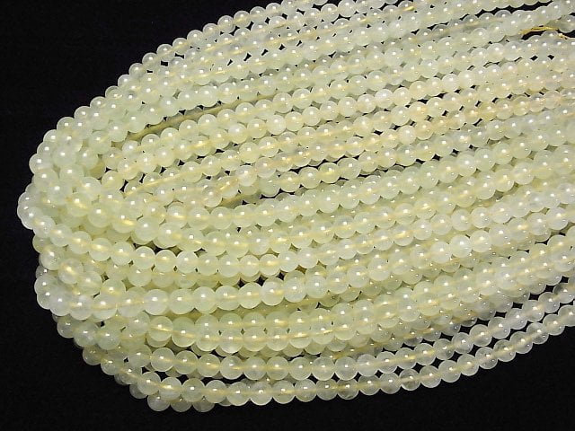 Gelbgrüner Prehnit AA+ rund 6mm 1Strang Perlen (ca. 15 Zoll/38 cm)