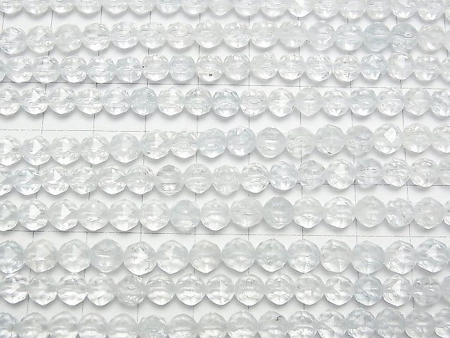 Hohe Qualität! Natürlicher weißer Topas AA+ Stern-Facettierter Rund 5.5mm halbe oder 1 Strang Perlen (ca. 15 Zoll/37 cm)