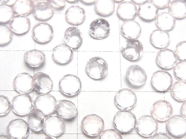 高品質玫瑰石英 AAA 散珠 圓形刻面 5x5mm 10顆