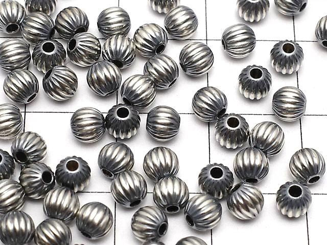 925銀 納瓦霍珍珠線雕圓珠 4mm 5顆