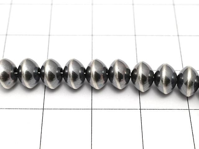 Silver925 Navajo Pearl Abacus (Rondelle) 6.7x6.7x4.6mm 2pcs