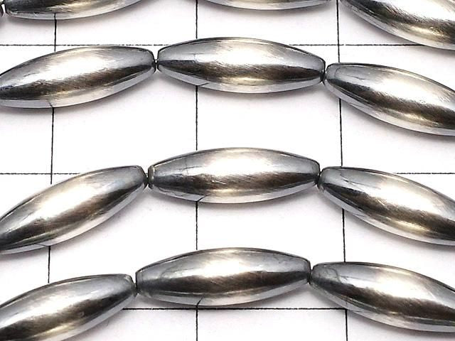 925 純銀 納瓦荷珍珠米珠 12x4mm 2顆