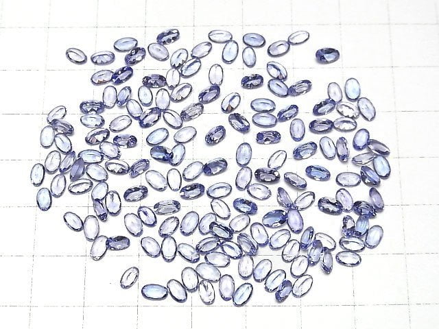 Hochwertiger Tanzanit AAA lose Stein oval facettiert 5x3mm 5 Stück