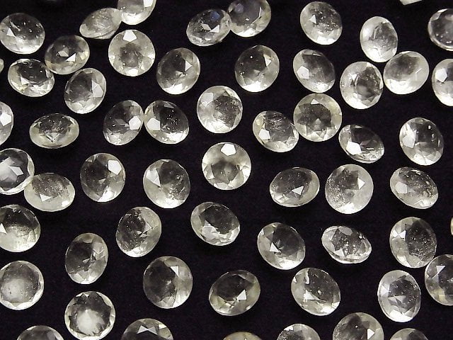 Libysches Wüstenglas lose Stein rund facettiert 8x8mm 1 Stück