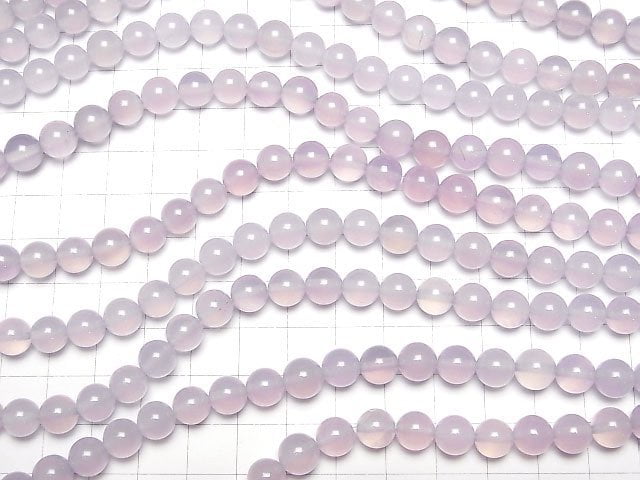Lila Chalcedon AAA rund 8mm 1 Strang Perlen (ca. 14 Zoll/34 cm)