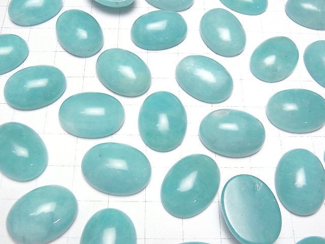 Peruanischer Amazonit AA++ Ovaler Cabochon 20x15mm 1 Stück