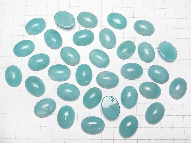 Peruanischer Amazonit AA++ Ovaler Cabochon 20x15mm 1 Stück