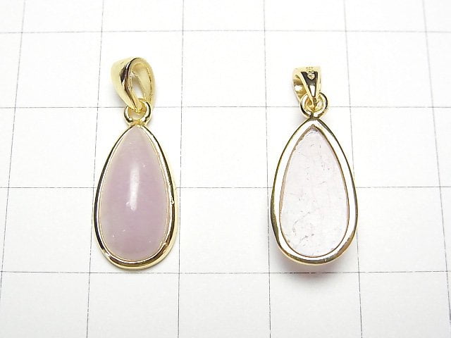 Kunzite 磷灰石 AA++ 梨形 17x10mm 吊墜 18KGP 1件